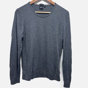 BOSS Women Charcoal Crewneck Sweater Size XL
